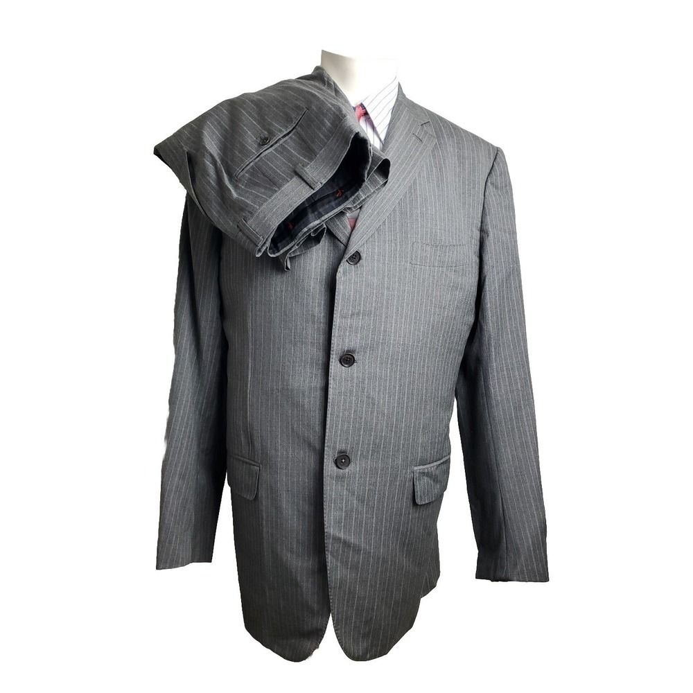 Isaia Gray Pinstripe Two-Piece Suit